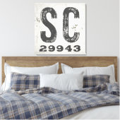 Boerderij Rustieke Staat Postcode South Carolina Canvas Afdruk (Insitu (Slaapkamer))