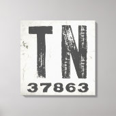 Boerderij Rustieke Staat Postcode Tennessee Canvas Afdruk (Voorkant)