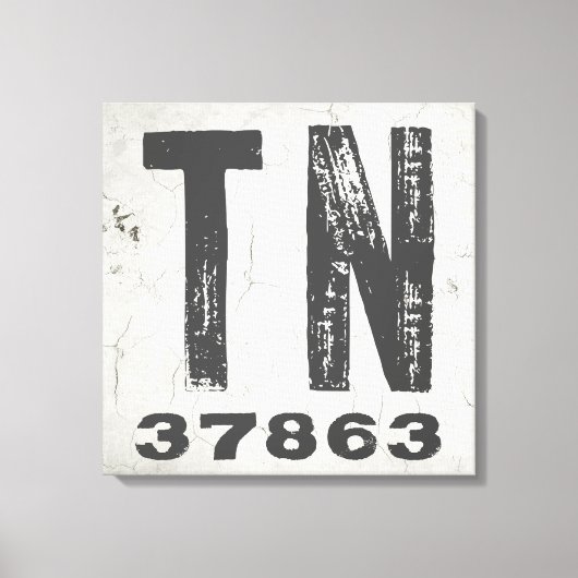 Boerderij Rustieke Staat Postcode Tennessee Canvas Afdruk (Voorkant)