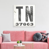 Boerderij Rustieke Staat Postcode Tennessee Canvas Afdruk (Insitu (Woonkamer))