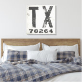 Boerderij rustieke staat Postcode Texas Canvas Afdruk (Insitu (Slaapkamer))