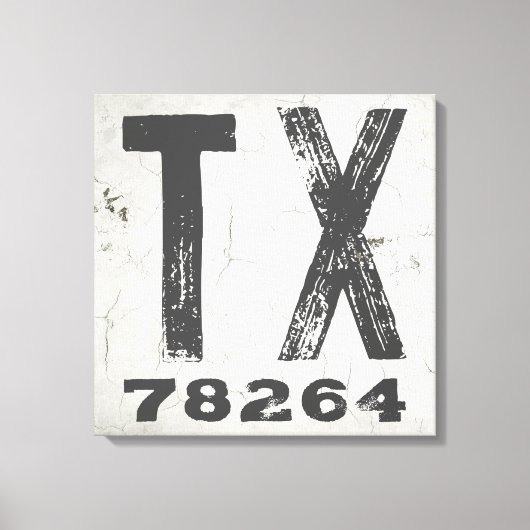 Boerderij rustieke staat Postcode Texas Canvas Afdruk (Voorkant)