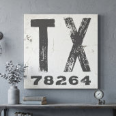 Boerderij Rustieke Staat Postcode Texas Canvas Afdruk