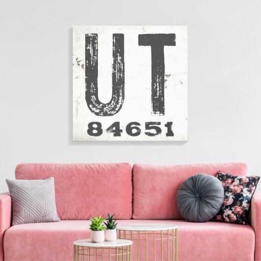 Boerderij rustieke staat Postcode Utah Canvas Afdruk (Insitu (Woonkamer))