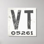 Boerderij Rustieke Staat Postcode Vermont Canvas Afdruk (Voorkant)
