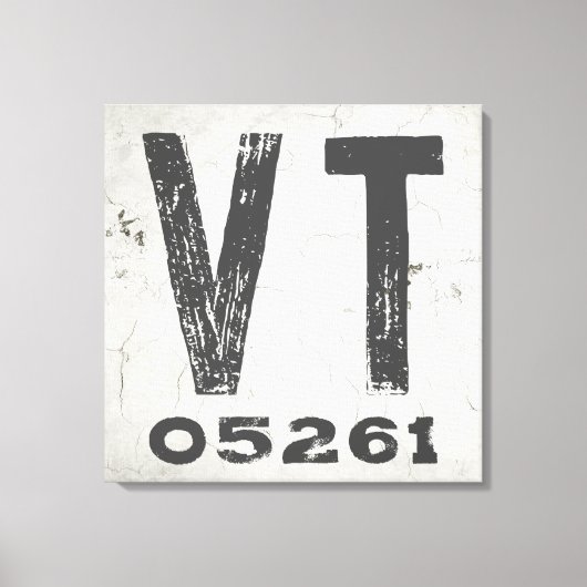 Boerderij Rustieke Staat Postcode Vermont Canvas Afdruk (Voorkant)