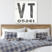 Boerderij Rustieke Staat Postcode Vermont Canvas Afdruk (Insitu (Slaapkamer))