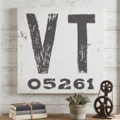 Boerderij Rustieke Staat Postcode Vermont Canvas Afdruk