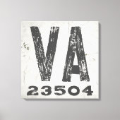 Boerderij Rustieke Staat Postcode Virginia Canvas Afdruk (Voorkant)
