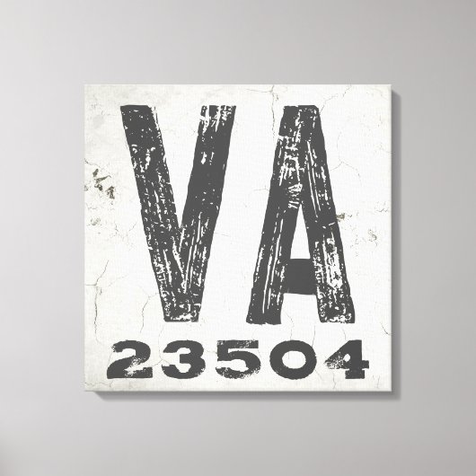 Boerderij Rustieke Staat Postcode Virginia Canvas Afdruk (Voorkant)