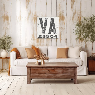 Boerderij Rustieke Staat Postcode Virginia Canvas Afdruk