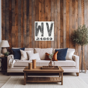 Boerderij Rustieke Staat Postcode West Virginia Canvas Afdruk