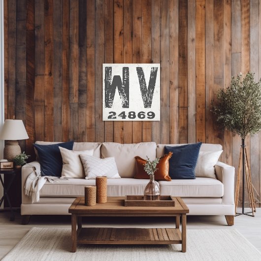 Boerderij Rustieke Staat Postcode West Virginia Canvas Afdruk