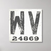 Boerderij Rustieke Staat Postcode West Virginia Canvas Afdruk (Voorkant)