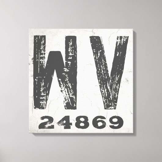 Boerderij Rustieke Staat Postcode West Virginia Canvas Afdruk (Voorkant)