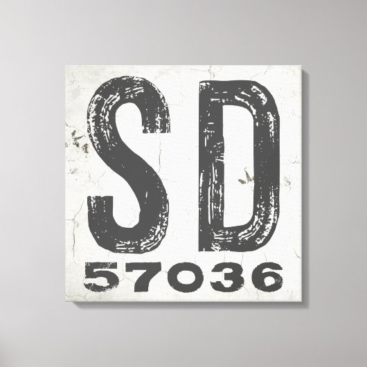 Boerderij rustieke staat postcode Zuid Dakota Canvas Afdruk (Voorkant)
