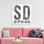 Boerderij rustieke staat postcode Zuid Dakota Canvas Afdruk (Insitu (Woonkamer))