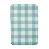 Boerderij Rustieke Teal Witte Buffel Plaid Vierkan Badmat (Voorkant Verticaal)