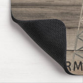 Boerderij rustieke verweerde houten land windmolen muismat (Hoek)