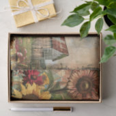 Boerderij  Rustieke Zonnebloem Decoupage Tissuepapier (Geschenk)