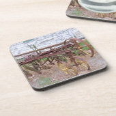  Boerderij Rusty Metal Bier Onderzetter (Linkerzijde)