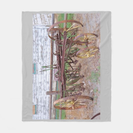 Boerderij Rusty Metal Fleece Deken (Voorkant)