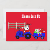 Boerderij Santa met geschenken Party Invitation Sj Kaart (Voorkant)