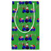 Boerderij Santa op tractor met geschenktas Klein Cadeauzakje (Voorkant)