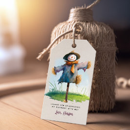 Boerderij Scarecrow Birthday Party Favor Cadeft Cadeaulabel