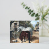 Boerderij Scene met paarden Briefkaart (Staand voorkant)