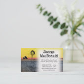 Boerderij scène met tractor en windmolen visitekaartje (Staand voorkant)