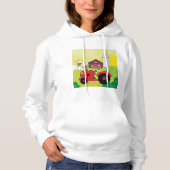 Boerderij Scene met Zingende Haan op Tractor Hoodie (Voorkant)