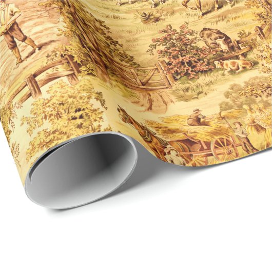  Boerderij scènes patroon Cadeaupapier (Rol Hoek)