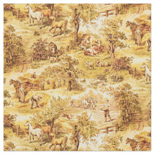 Boerderij scènes patroon Stof