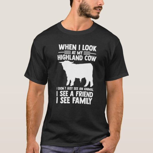 Boerderij Schotse Hooglander T-shirt (Voorkant)