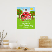 Boerderij Schuur Afrikaans-Amerikaans Meisje Verja Poster (Keuken)