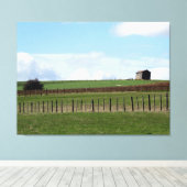 boerderij schuur canvas afdruk (Insitu (Houten vloer))