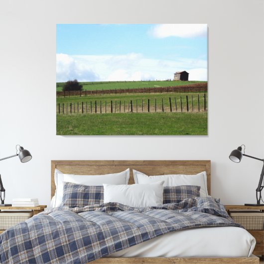 boerderij schuur canvas afdruk (Insitu (Slaapkamer))