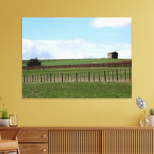 boerderij schuur canvas afdruk (Insitu (Woonkamer))