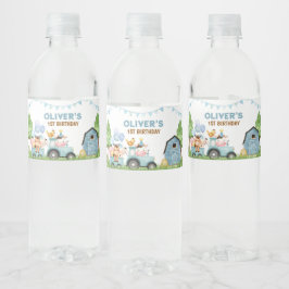 Boerderij, Schuur Dieren, Barnyard, Ranch Water Bo Waterfles Etiket
