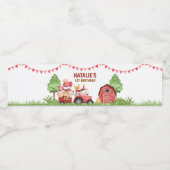 Boerderij, Schuur Dieren, Barnyard, Ranch Waterfles Etiket (Enkel label)