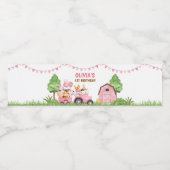 Boerderij, Schuur Dieren, Erf, Ranch Waterfles L Etiket (Enkel label)