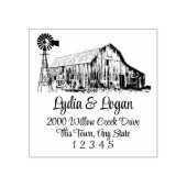 Boerderij Schuur Hout Art Stamp Rubberstempel (Afrduk)