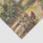 Boerderij schuur met kip decoupage tissuepapier (Detail)