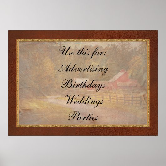 Boerderij - Schuur - Plattelandsreizen Poster (Voorkant)