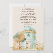 Boerderij Schuur Velden Cottage Bruiloft Kaart (Voorkant)