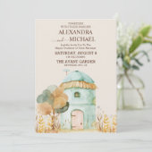 Boerderij Schuur Velden Cottage Bruiloft Kaart (Staand voorkant)