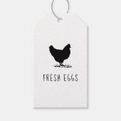 Boerderij Script Kip Ei Karton Label Cadeaulabel (Voorkant)