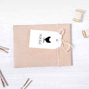 Boerderij Script Kip Ei Karton Label Cadeaulabel