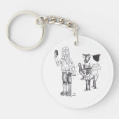 Boerderij selfie-toetsenbord sleutelhanger (Voorkant)